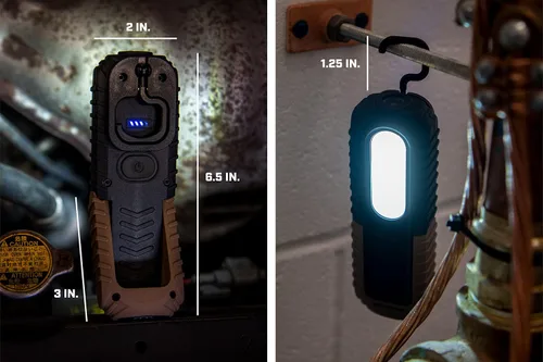 Miniatura 6 de Spec Ops Tools - Luz de trabajo LED recargable para construcción y uso en el lugar de trabajo, base impermeable y magnética con gancho y 3 modos