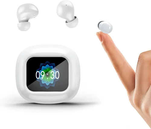 Pantalla táctil invisible pequeños mini auriculares inalámbricos Bluetooth 5.4 discretos auriculares ocultos para el trabajo, auriculares con