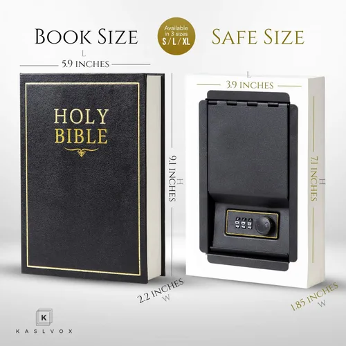 Miniatura 3 de Caja de seguridad falsa para libros, pequeña caja de seguridad con cerradura de combinación, caja fuerte oculta a simple vista, cajas fuertes