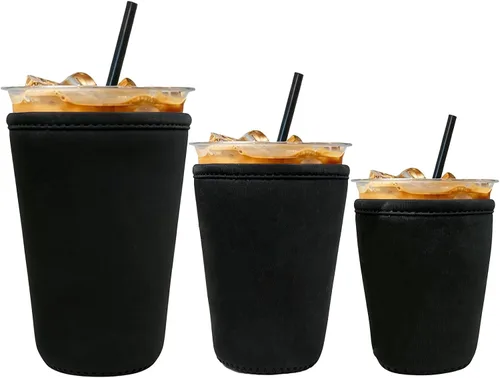 Miniatura 38 de Fundas de neopreno reutilizables aisladas para café helado, fundas para tazas de café helado, fundas para bebidas heladas y calientes