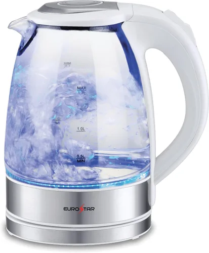Miniatura 2 de EUROSTAR EKG17BK - Tetera de vidrio (1,7 L, color negro)