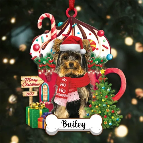 Miniatura 131 de Amantes de los perros de Navidad – Navidad de perros disponibles para muchos perros Shi Tzu – Adorno con forma personalizada, adorno de Navidad