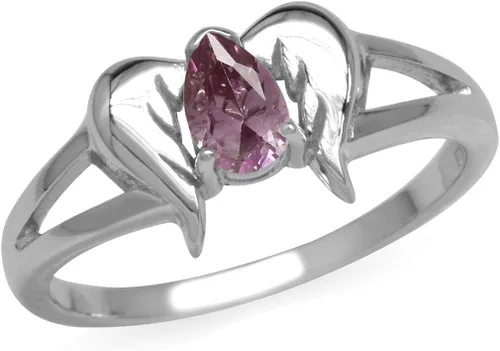 Miniatura 3 de Silvershake Anillo de plata de ley 925 con alas de ángel
