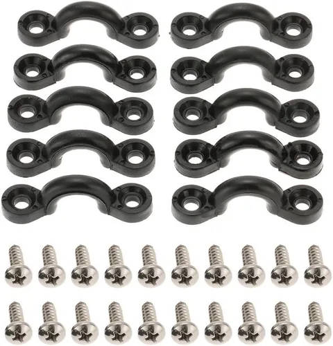 Miniatura 7 de Docooler Juego de 10 trabillas elásticas de nailon para cubierta con 20 tornillos para barco, kayak, cubierta