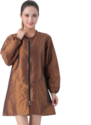 Miniatura 11 de Chaqueta Profesional de Smock de Salón, Chaqueta Impermeable para Estilista, Capa de Barbero, Chaqueta para Peluquería y Aseo de Mascotas