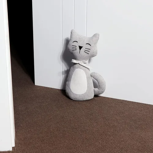Miniatura 8 de Lindo Tope Decorativo para Puerta para Piso de Casa y Oficina, Topes de Puerta de Tela con Animales Ponderados, Protectores de Pared Pesados, Gato
