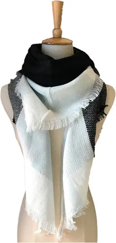 Miniatura 121 de Wander Agio - Bufanda envolvente con diseño a cuadros o triangular para mujer, cálida y larga, de punto, sensación de cachemira, chal