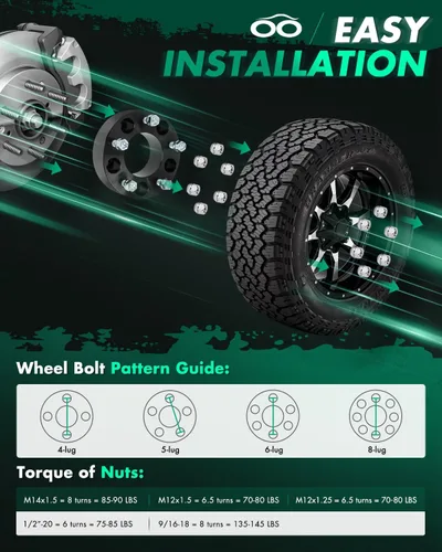 Miniatura 7 de SCITOO 2 espaciadores de rueda de 16.4 x 442.9 ft de 2 pulgadas, adaptadores espaciadores de rueda de 14 x 2 pernos para Ford Expedition, para Ford