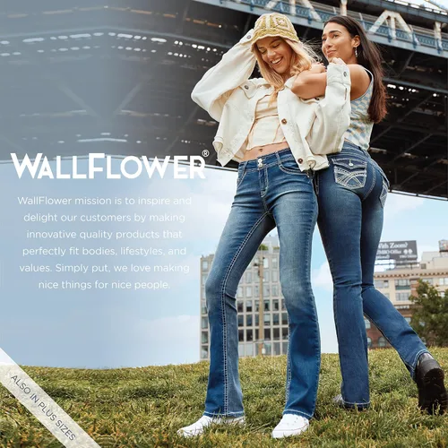 Miniatura 4 de WallFlower Jeans Sassy Flare Insta Soft Juniors de talle alto para mujer
