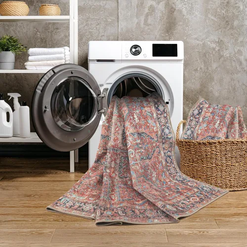 Miniatura 4 de GLN Rugs Traditional Collection - Alfombra de felpilla lavable a máquina, tradicional, antideslizante, alfombra de felpilla de pelo bajo, para sala