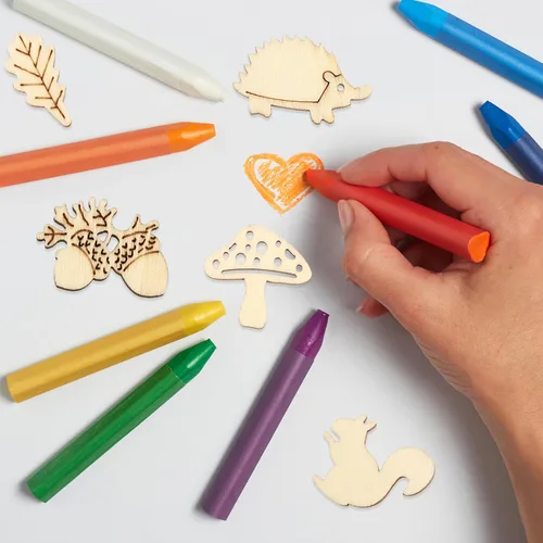 Miniatura 3 de NUOBESTY 50 piezas de recortes de madera de animales y plantas de 1.18 pulgadas sin terminar para manualidades adornos y decoraciones de fiesta