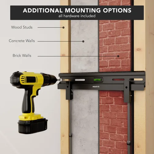 Miniatura 8 de Mount-It! Soporte de pared para TV sin pernos para televisores de pantalla plana de 23 a 65 pulgadas, soporte de TV sin taladros para paneles