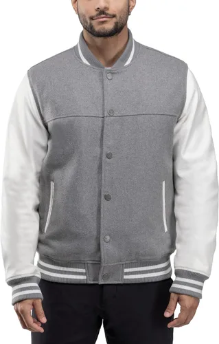Miniatura 13 de X RAY Chaqueta Varsity para hombre, chaquetas casuales de béisbol Letterman para hombre Negro/Negro - 83006