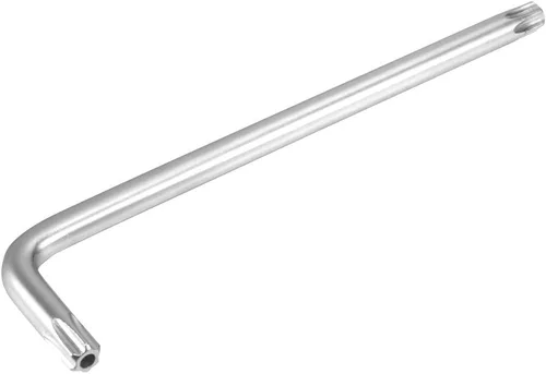 uxcell Llave larga a prueba de manipulaciones Torx Star Key Bit Llave en forma de L niquelado T50
