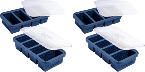 Miniatura 13 de Souper Cubes Bandeja de Silicona para Congelador de 1 Taza con Tapas, Perfecta para Almacenar Caldo, Sobras, Arroz, Salsa y Más, Moldes de Silicona