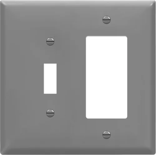 Miniatura 36 de ENERLITES - Placa de pared combinada de acero inoxidable para interruptor de palanca y decorativo, resistente a la corrosión, placa metálica de 2