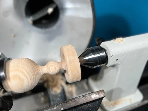 Miniatura 4 de Torno de madera con punta de carburo de centro vivo, vástago cónico Morse de 2MT, punta de carburo de 0.315 in con punta de 60 grados