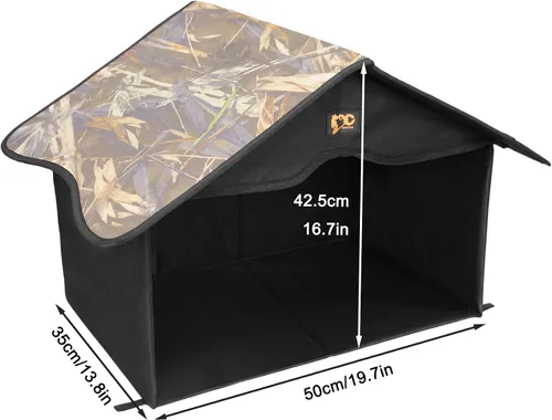 Miniatura 6 de Casa para Gatos al Aire Libre, Refugio Impermeable para Mascotas/Comedor, para Gatos Salvajes/Comunitarios (Camo1)