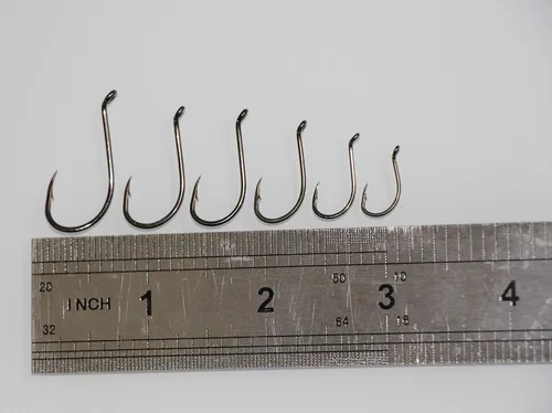 Miniatura 5 de 100 anzuelos de pesca con pico de pulpo, ganchos de pesca deportivos con diseño de ranas, de acero de alto carbono, 6 tamaños