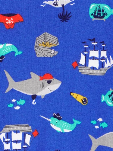 Miniatura 55 de Simple Joys by Carter's Pijama de algodón sin pies de ajuste cómodo para niños (3 unidades)