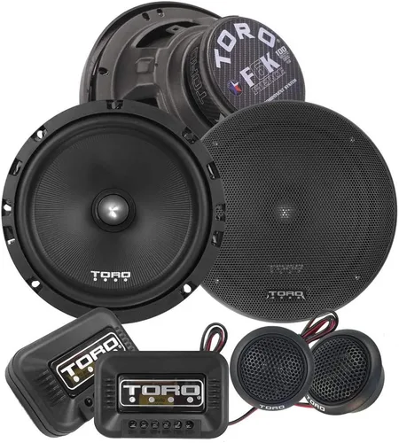 Toro Audio F6K - Juego de altavoces para automóvil de 6.5 pulgadas | Par de altavoces de 200 W pico/100 W RMS, tweeters de fluido ferro de 0.512 in,