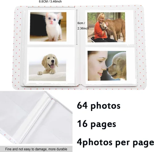 Miniatura 4 de BigTrend - Álbum de películas de papel fotográfico de 2 x 3 pulgadas para cámara Fujifilm Instax Mini, Polaroid Snap, Z2300, cámaras instantáneas