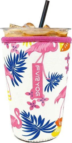 Miniatura 101 de Fundas de neopreno reutilizables aisladas para café helado, fundas para tazas de café helado, fundas para bebidas heladas y calientes