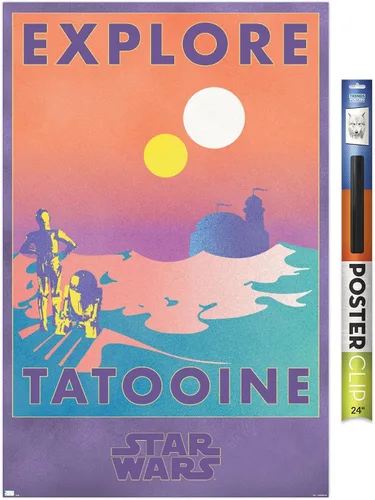 Miniatura 17 de Trends International Star Wars: Tatooine - Póster de pared de Explore Tatooine, 14.725 x 22.375 pulgadas, versión enmarcada de madera de granero