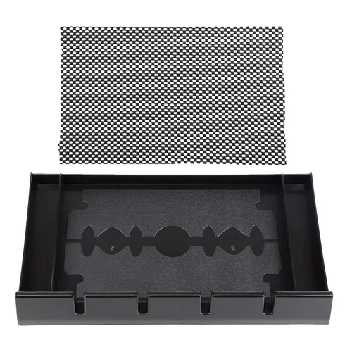 Miniatura 5 de Segbeauty Portaequipajes de peluquería antideslizante para peluquería, bandeja organizadora de plástico con 4 muescas, soporte profesional