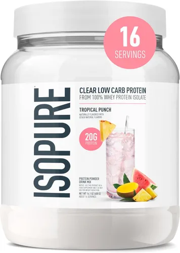 Miniatura 23 de Isopure - polvo de proteína de suero de leche con sabor a fruta ligera refrescante