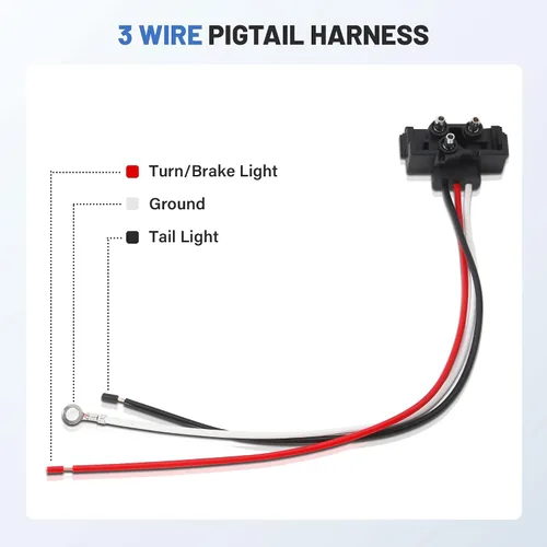 Miniatura 7 de Oyviny 2 luces traseras redondas de freno de freno de remolque de 4 pulgadas, 24 LED, 12 V CC + 4 conectores de luz de remolque de 3 pines