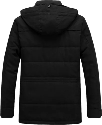 Miniatura 2 de Tanming - Abrigo de invierno para hombre con forro de piel sintética y capucha desmontable