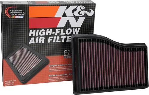 K&N Filtro de aire del motor: aumenta la potencia y la aceleración, lavable, premium, filtro de aire de repuesto para automóvil: compatible con
