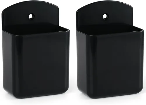 Soporte de pared para control remoto, 2 piezas, soporte para controlador de TV, soporte remoto autoadhesivo, soporte para bolígrafo de pared, Negro
