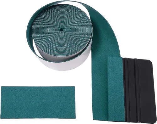 Miniatura 8 de FOSHIO Fieltro de microfibra para envolver bordes de escobilla de 6.6 ft de longitud, fieltro de gamuza verde oscuro para cubrir los bordes