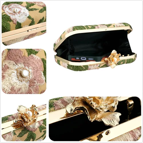 Miniatura 5 de YYW Bolso de mano para mujer, bolso brillante con asa superior, bolsa de noche, bolsa cruzada, bolsa de hombro para boda, fiesta, baile de graduación