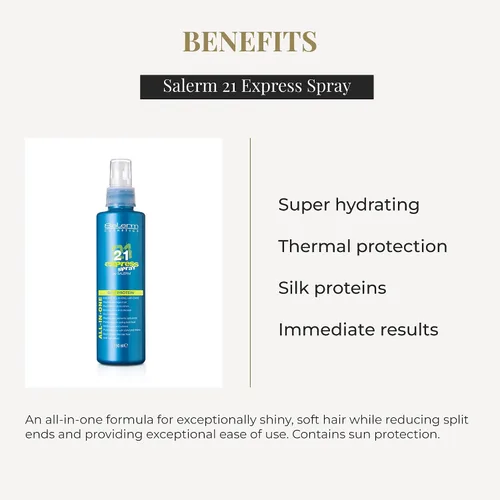 Miniatura 3 de SALERM - Mascarilla sin enjuague - Salerm 21 Express Spray - 6.4 fl oz - con proteína de seda - Repara el cabello dañado - Hidrata el cabello