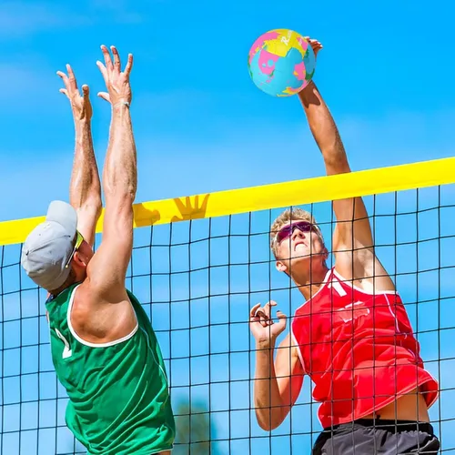 Miniatura 7 de Runleaps Pelota de voleibol de playa, tamaño oficial 5, suave, impermeable, para deportes de arena, pelota de poliuretano para interiores