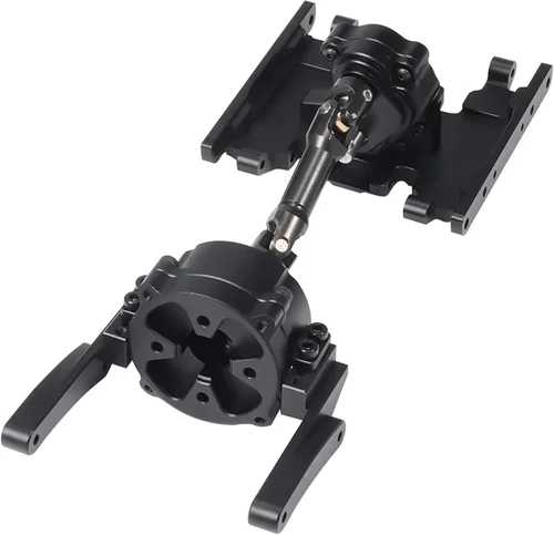SCX10 II Caja de cambios planetaria Caja de transferencia de eje de transmisión corta Placa deslizante Montaje de motor delantero para chasis de