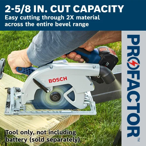 Miniatura 3 de BOSCH GKS18V-26LN PROFACTOR™ 18V 7-1/4 In. Hoja izquierda Sierra circular (herramienta desnuda)