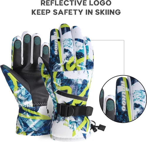 Miniatura 3 de HOIHOO Ski Gloves, Waterproof Snow Gloves -30 Winter Gloves for Cold Weather Touchscreen Snowboard Gloves Warm for Men Women