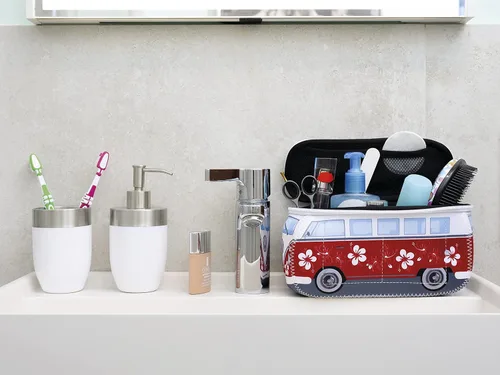Miniatura 7 de BRISA VW Collection – Volkswagen Bolsa universal de neopreno para maquillaje, cosméticos, artículos de tocador para farmacia de viaje, en diseño