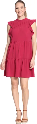 Miniatura 2 de London Times Vestido escalonado de cuello alto para mujer