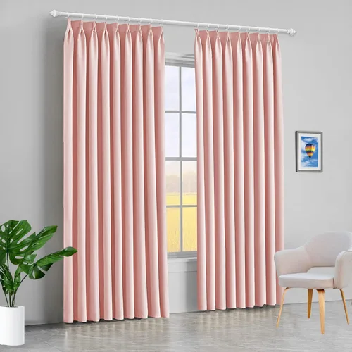 Miniatura 21 de 100% poliéster, panel de cortina de ventana de doble pellizco, con aislamiento térmico (negro, 57.9 x 72.0 in, 1 panel)