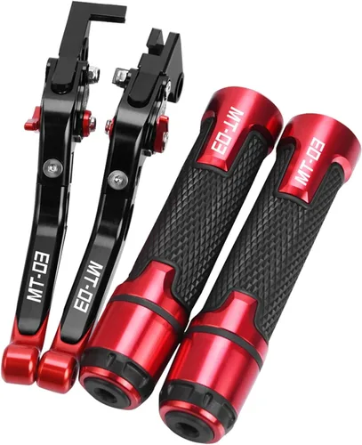 Miniatura 17 de Palancas de embrague de freno extensibles ajustables para motocicleta para Yamaha MT03 MT-03 2015 2016 2017 2018 2019 2020 (color : B)