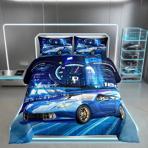 Miniatura 14 de Feelyou Juego de edredón de perezoso lindo juego de ropa de cama para niños y niñas, juego de edredón de mariposa de galaxia, hojas botánicas