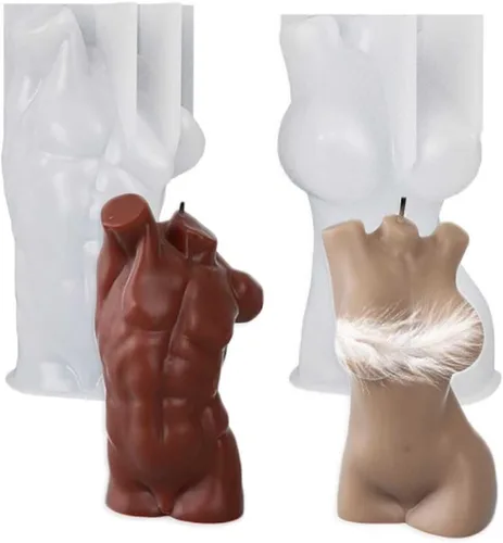 Miniatura 2 de Tone Fun Amor - Moldes de silicona con forma de cuerpo humano para hacer velas, resina, velas de aromaterapia, jabón de cera hecho a mano