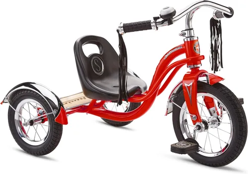 Miniatura 11 de Schwinn Bicicleta Roadster para niños pequeños, triciclo clásico para niños, marco de triciclo de acero de posición baja con campana y borlas