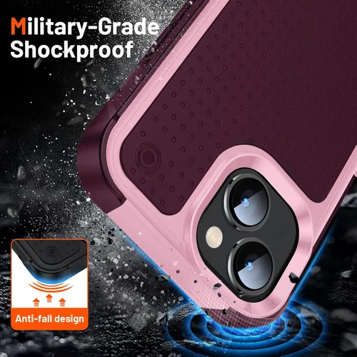 Miniatura 376 de Jeylly Funda para iPhone SE/Funda para iPhone 5S, Exterior de Plástico Duro que Absorbe Golpes + Interior de Silicona de Goma Defensor contra