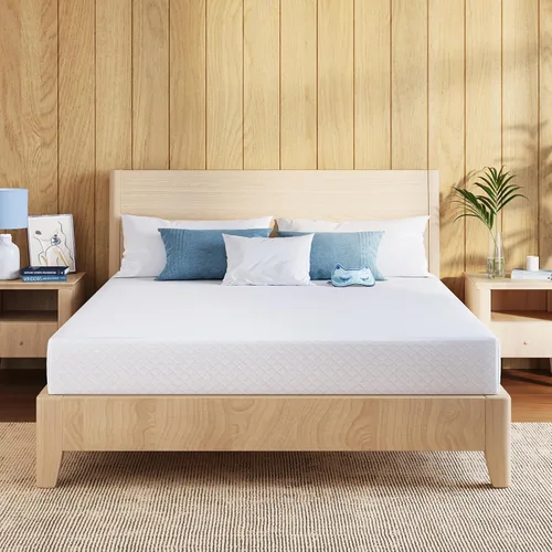 Miniatura 14 de Colchón de espuma viscoelástica de gel de té verde Twin de 6 pulgadas con funda extraíble lavable, firmeza media, cama en una caja, certificado